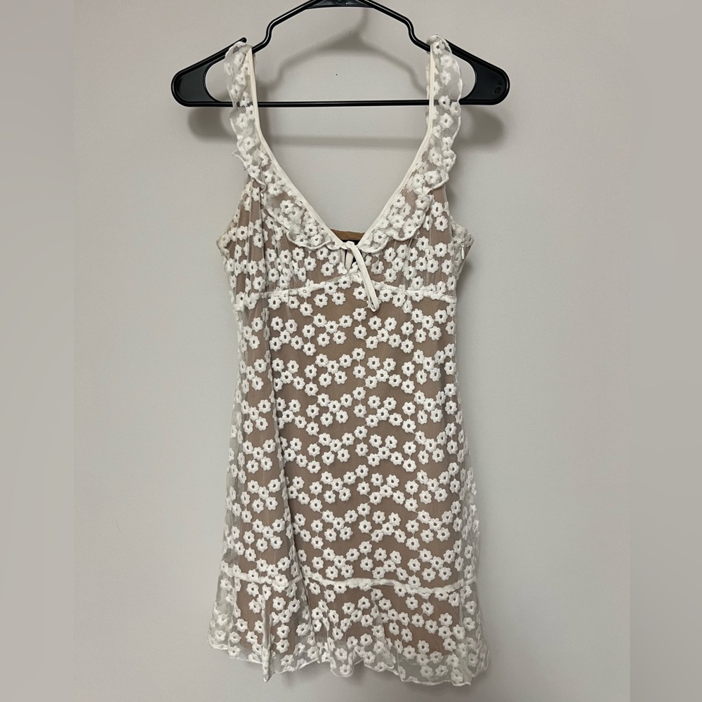 Floral Dress with Ruffle Straps
